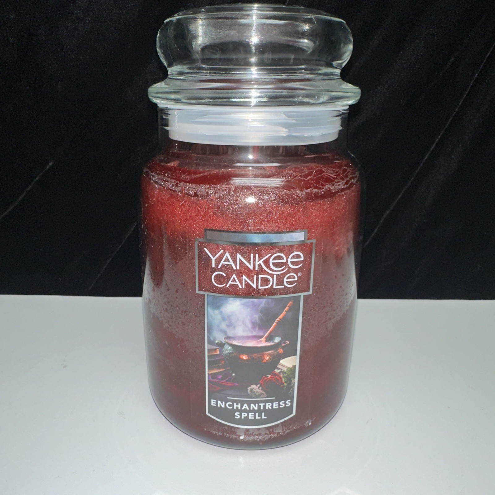 LOT OF 2-NEW-Yankee Candle ENCHANTRESS SPELL Large Jar 22oz RED Housewarmer
