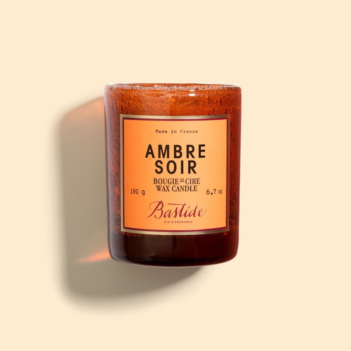Bastide Ambre Soir Scented Jar Candle Amber Glass 6.7 oz