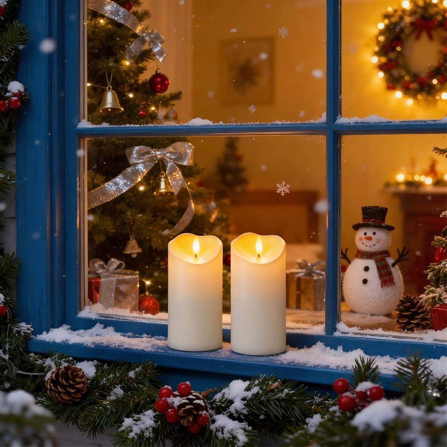 Realistic Flickering Flameless Candles, Dark Ivory – Waterproof & Remote Enabled