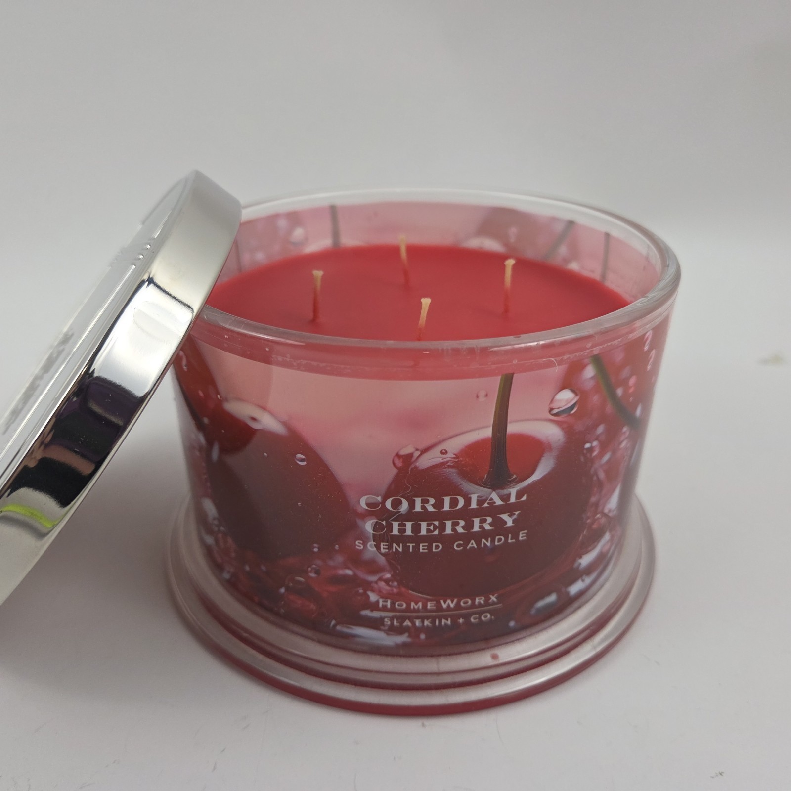 HOMEWORX By Slatkin + Co 4 Wick 18 oz Candle Cordial Cherry