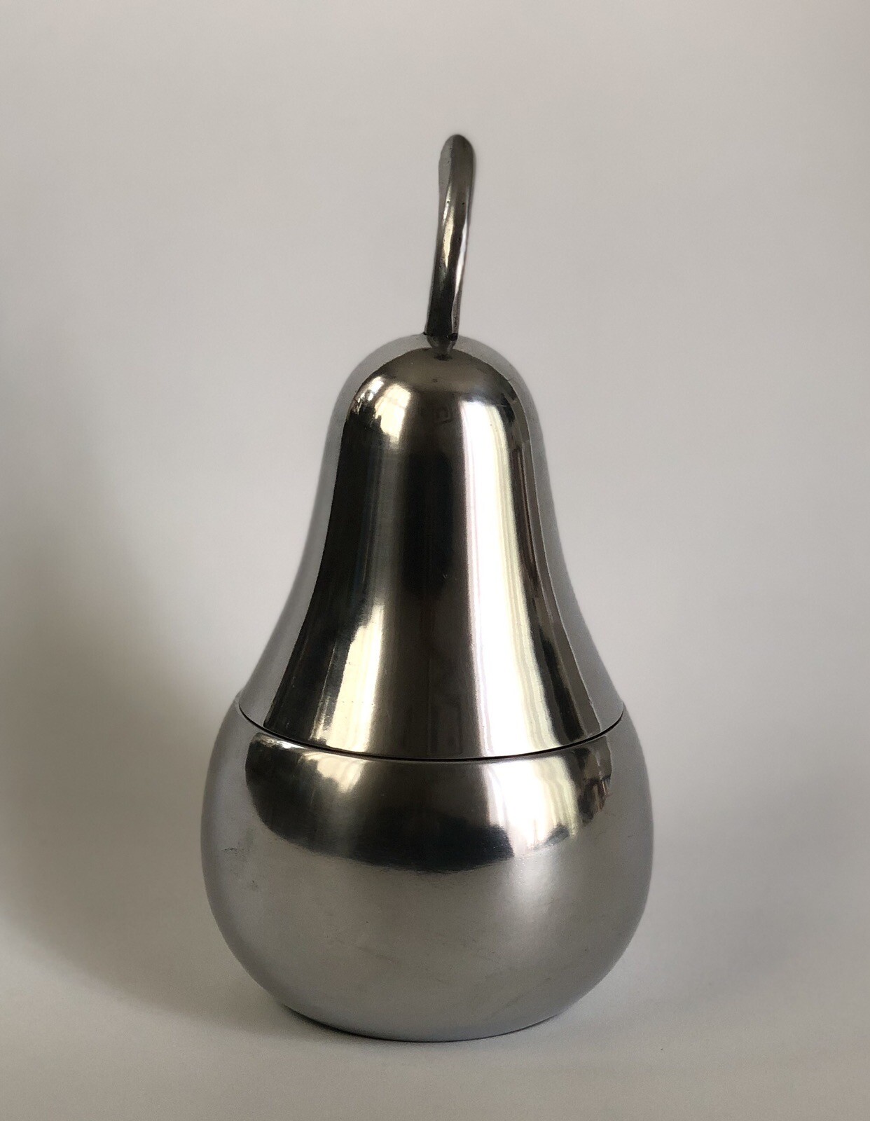 Pottery Barn Citrus Blossom Candle RARE/RETIRED – Silver Plate Pear Shape HEAVY
