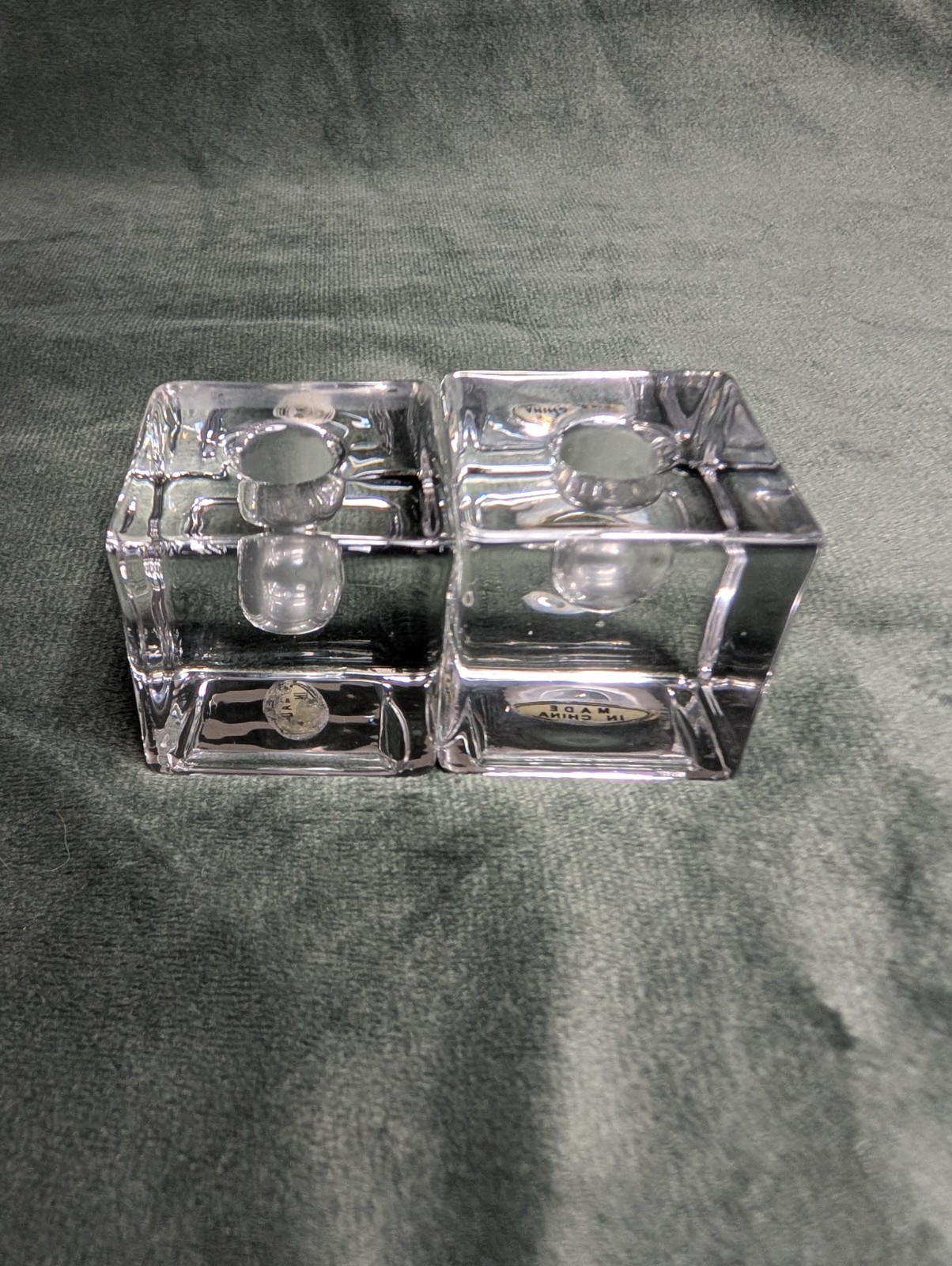 Creative Candles Vintage New in Box 8 Blue Tapers 12 x 1/2 + 2 Candle Holders
