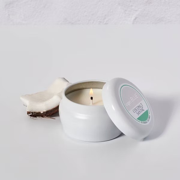 Signature Mini Tin Coconut Santal Jar Candle 3oz White