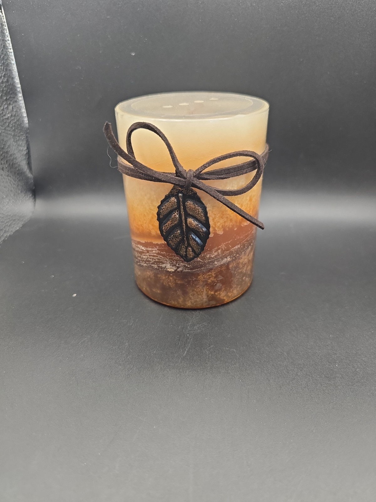 Pier 1 Single Wick 4″ Fall Festival Candle Autumn NOS Pillar Scent Discontinued