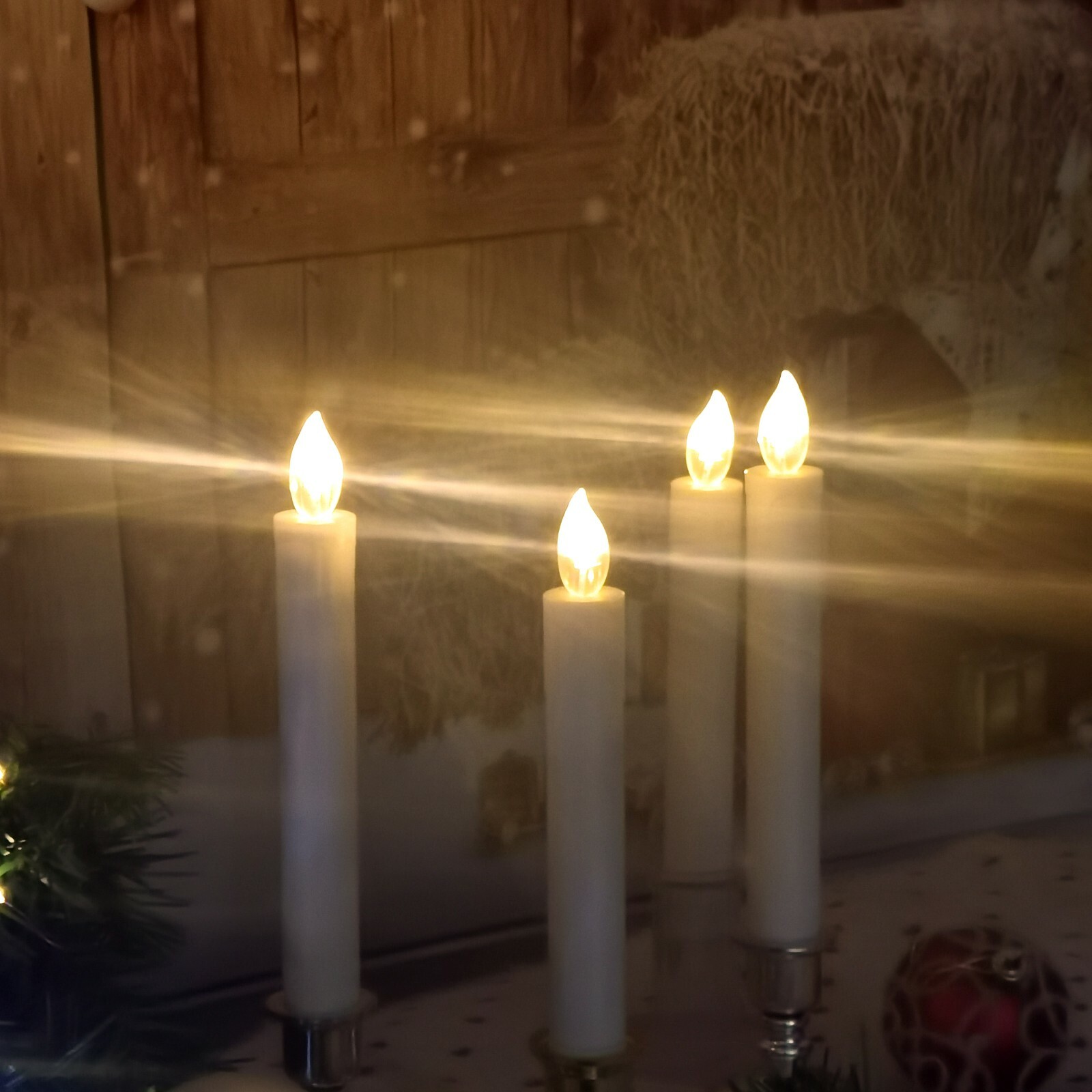 2 Pack Flameless LED Taper Candles with Remote/Timer LED Battery Operated Candle