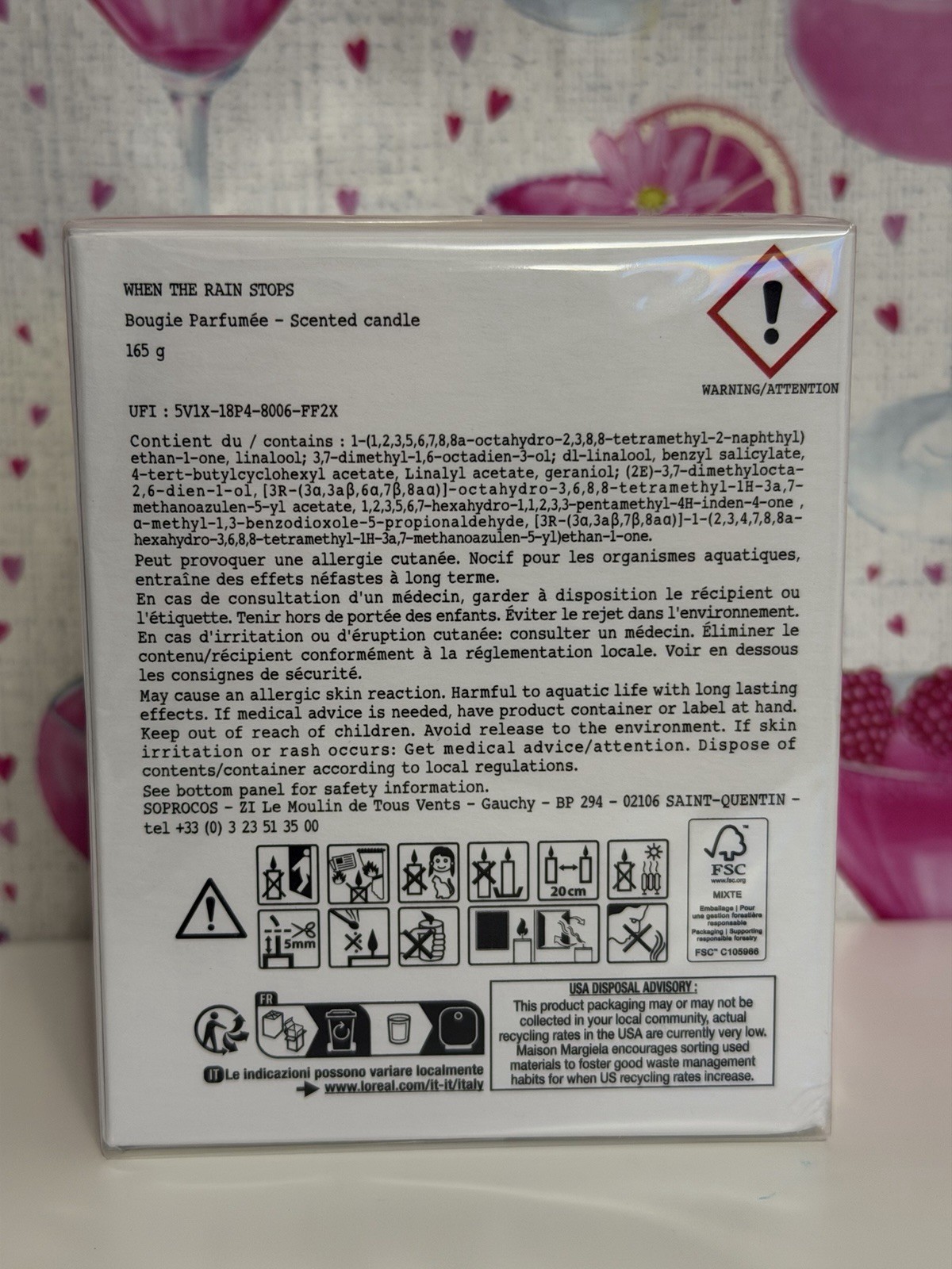 Replica Maison Margiela When the Rain Stops Candle 5.82oz BNIB Sealed $72 MSRP