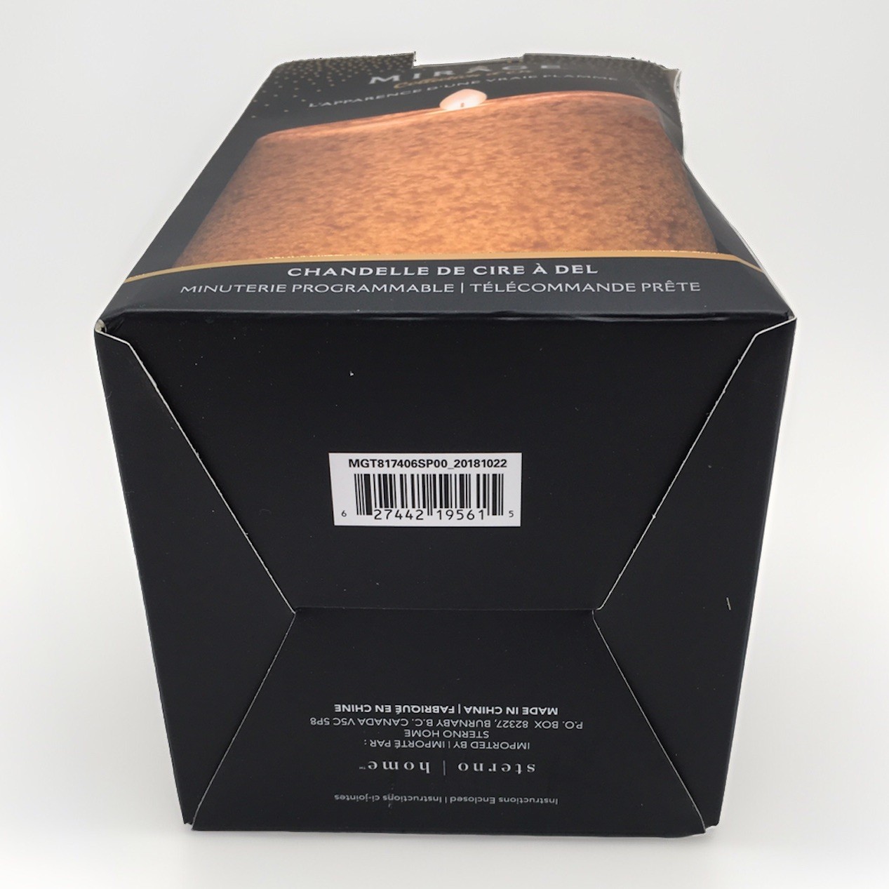 Mirage 6 in. Brown Spice Mottled Flameless LED Pillar Candle