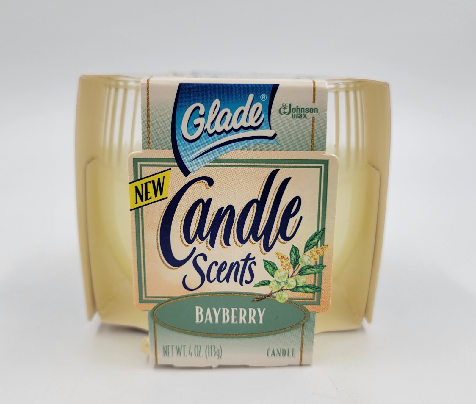 Vintage Glade Scents Bayberry Candle 4 oz 1997 Made In Canada. Brand New! Rare!