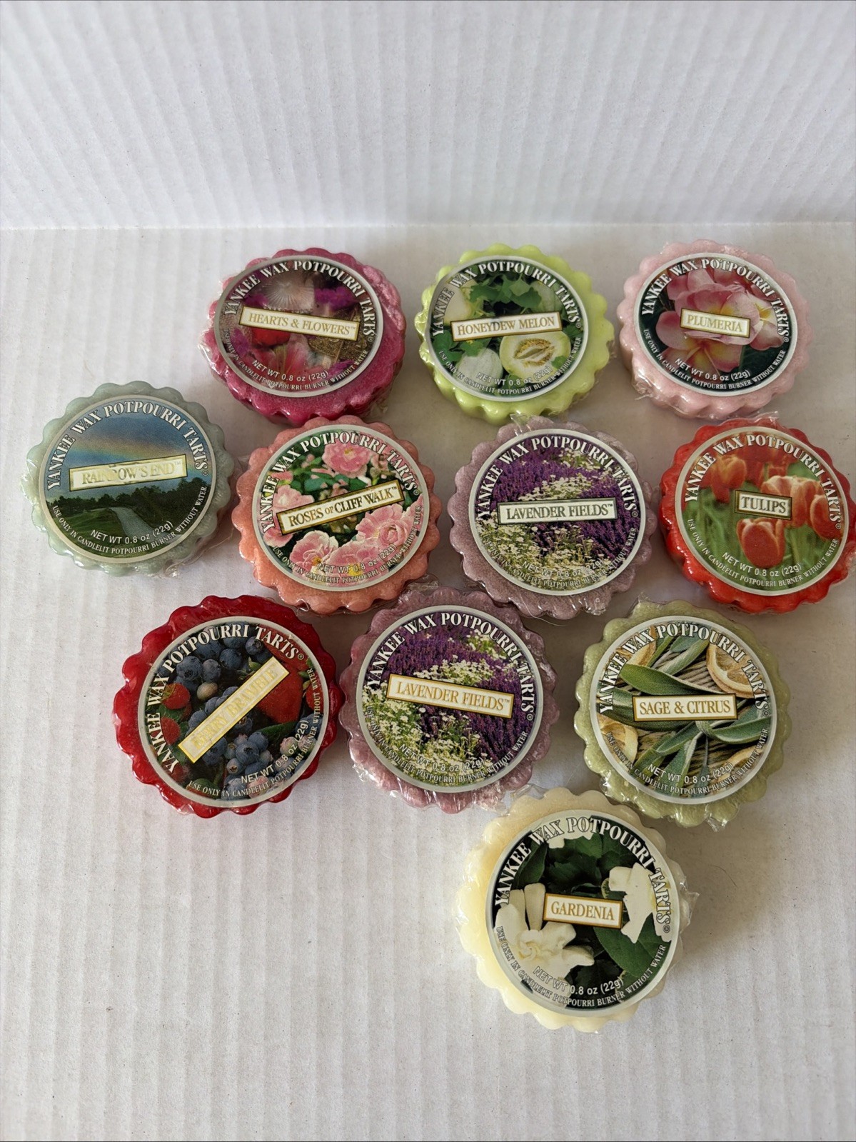 Yankee Candle Tarts Wax Melts Potpourri 11 Piece Lot Lavender Berry Tulips Sage