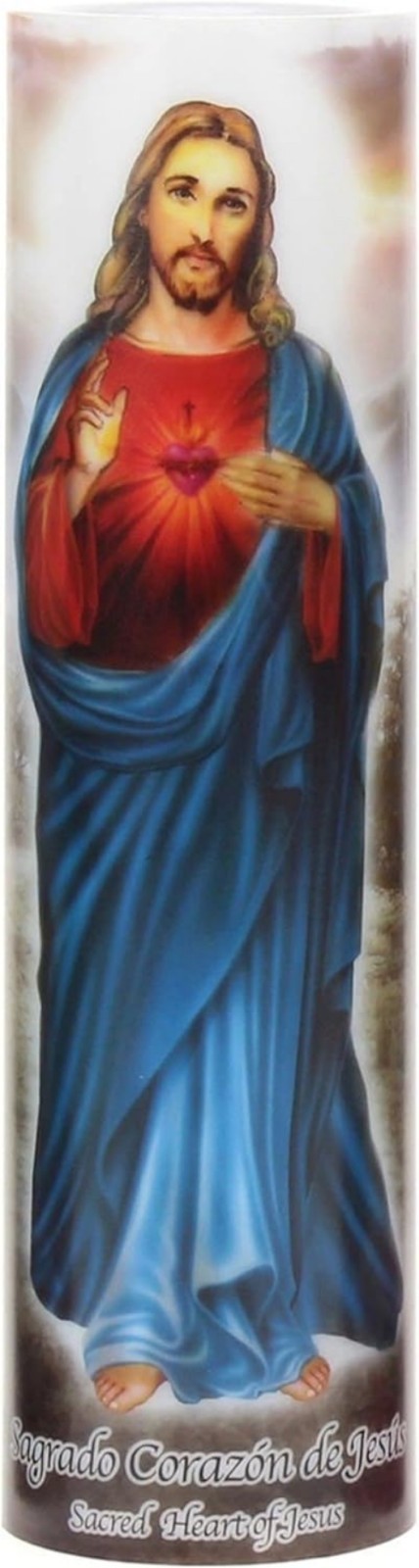 Safe Jesus LED Prayer Candle with Realistic Flicker – Ideal for All Settings 8″