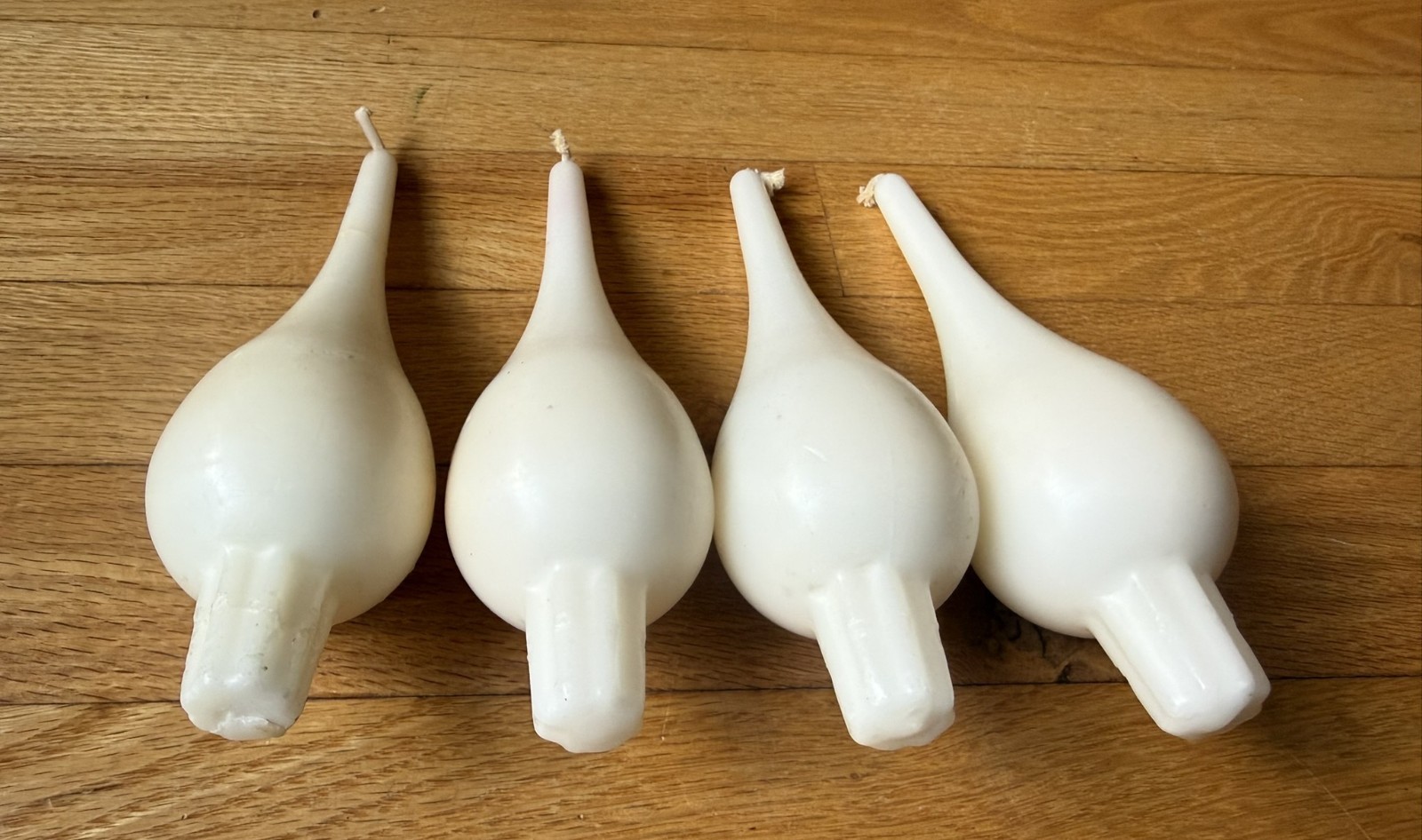 4 SWEDISH TEARDROP CANDLES – Large Size – 7.25 Inches – Scandinavian