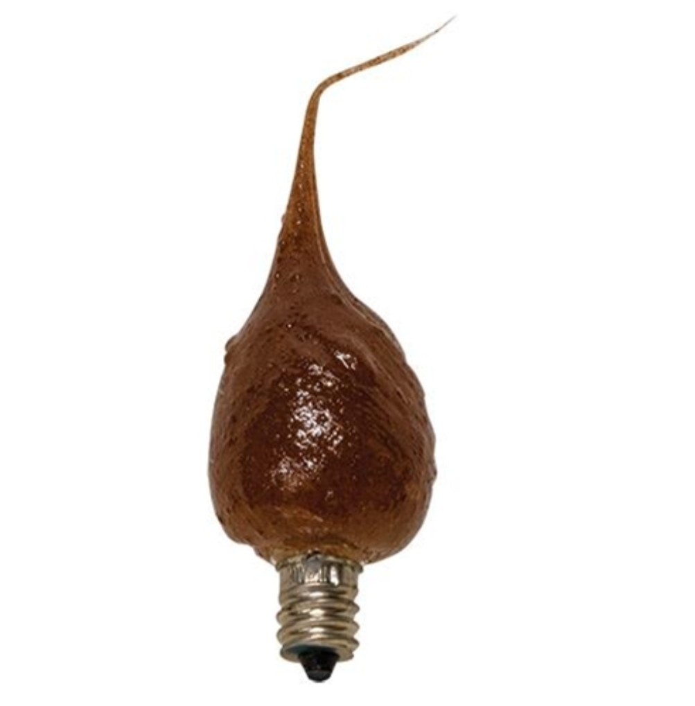 Cinnamon Silicone Dipped Light Bulb Primitive Country Decor Accent