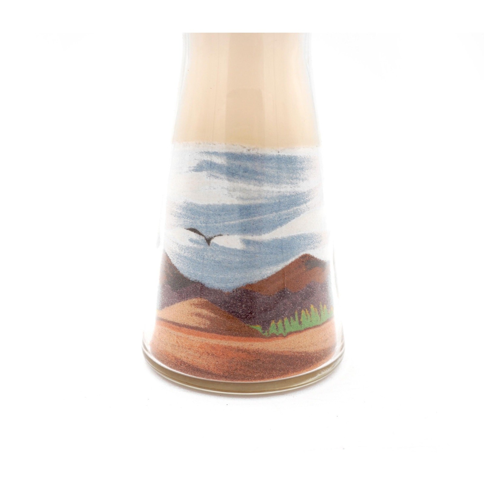 Vtg Colored Sand Art Candle Glass Bottle Brookline Creations Sandpainting Unused