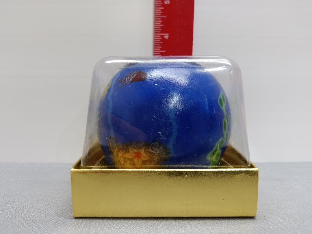 San Francisco Candle Co. Ocean Fish Starfish Multi Color Round Ball Candle New