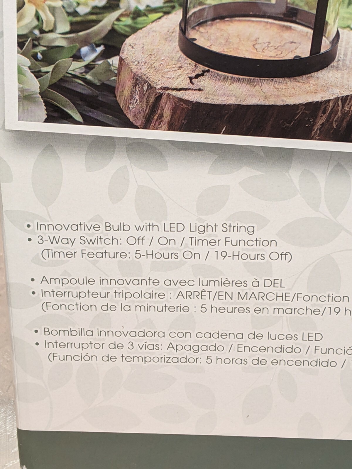 Everlasting Glow Indoor Outdoor Candle Lantern Flameless Led with Timer