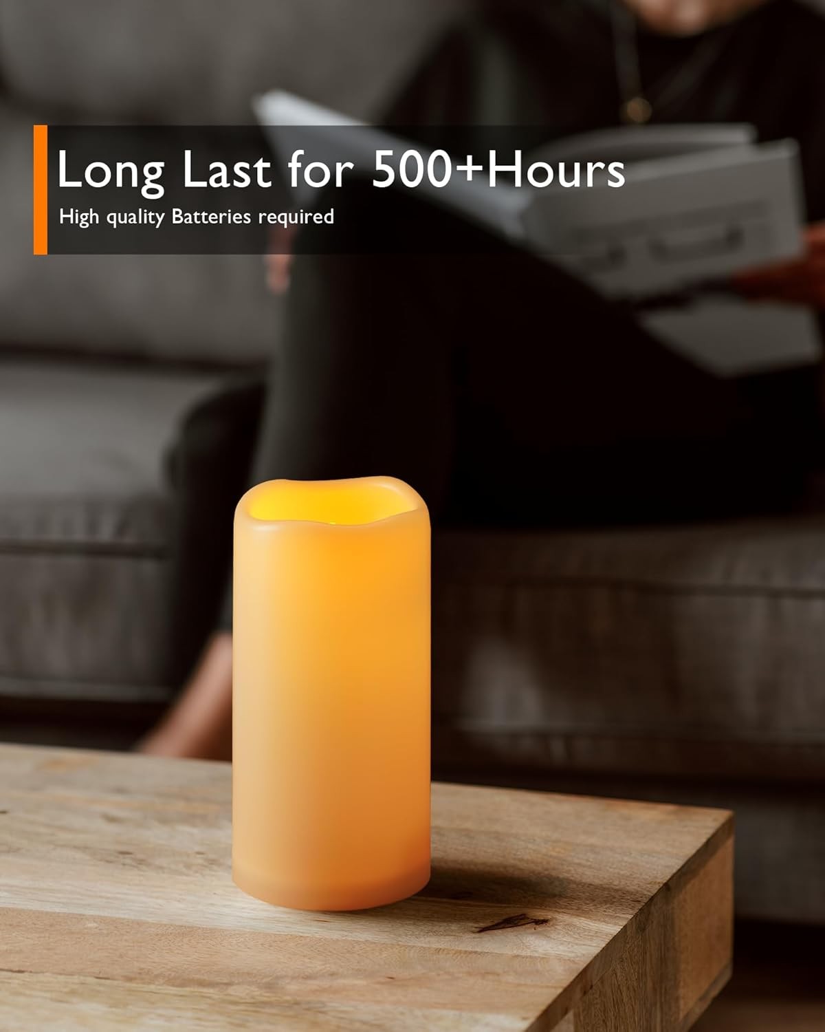 Outdoor Waterproof Flameless LED Candles with Remote Timer, 3 Pack | D3″Xh4″5″6″