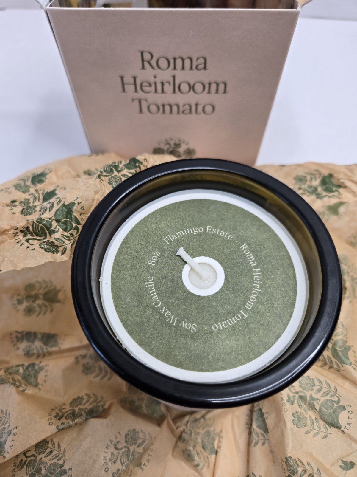 Flamingo Estate Candle Roma Heirloom Tomato Rare Garden Botanical Fruit