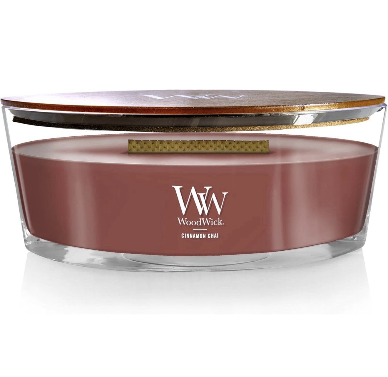 Woodwick Ellipse Scented Yankee Candle Cinnamon Chai 16oz 50 Hours NEW Sealed