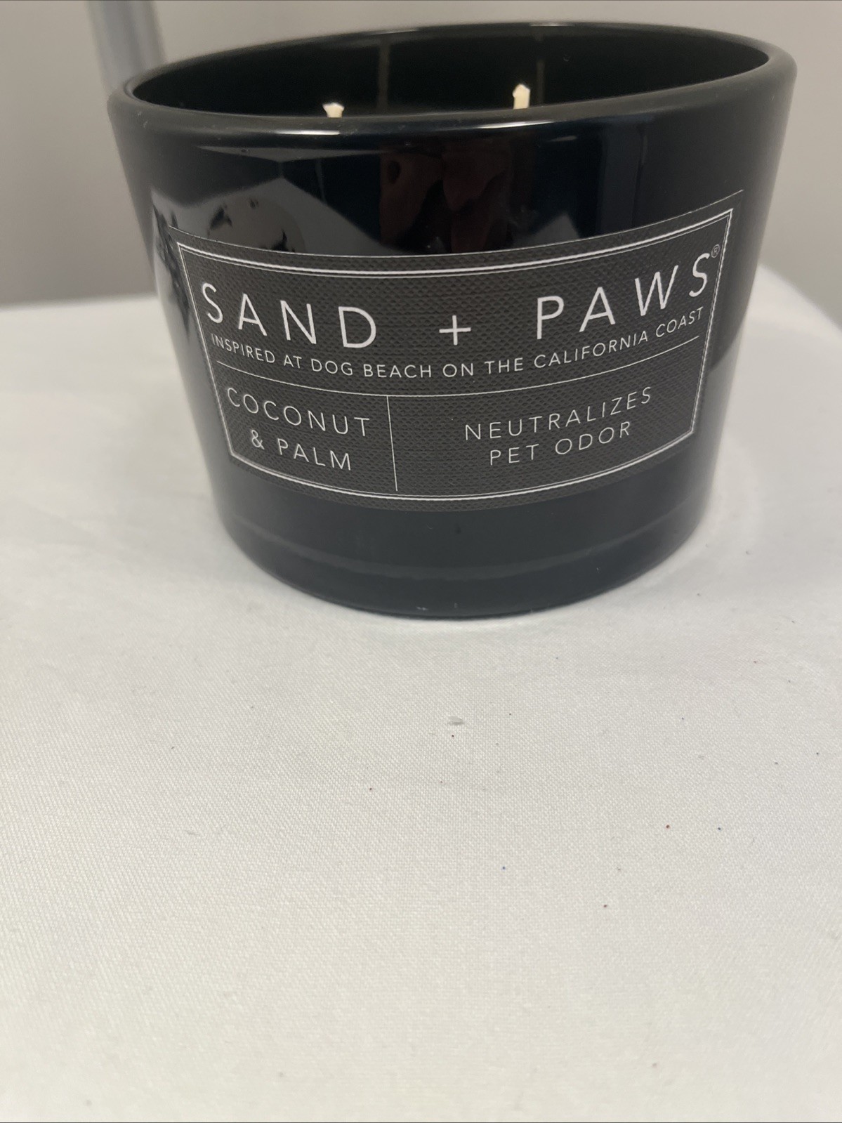 Dachshund Candle Coconut & Palm Scented 12 oz Jar Sand + Paws NEW