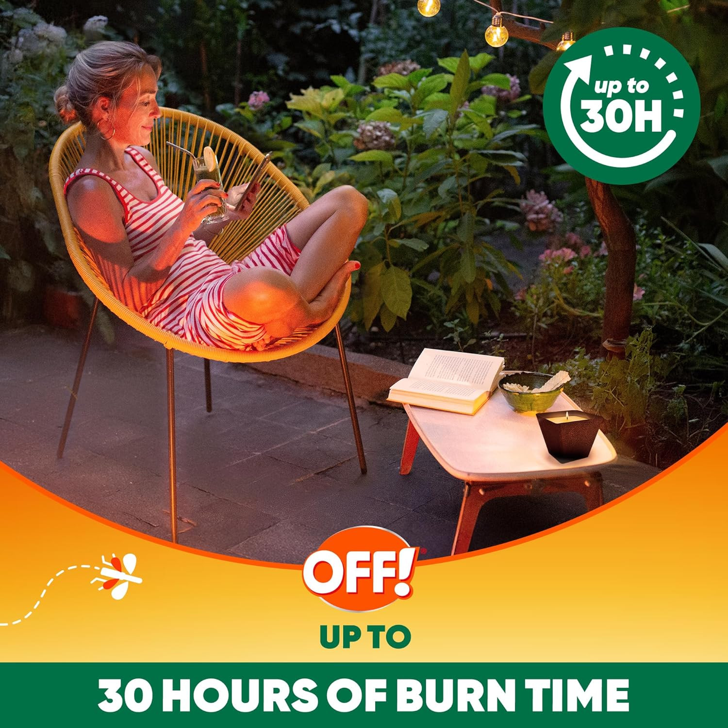 Backyard Citronella Scented Candle Ambiance Enhancing Centerpiece Burns for up