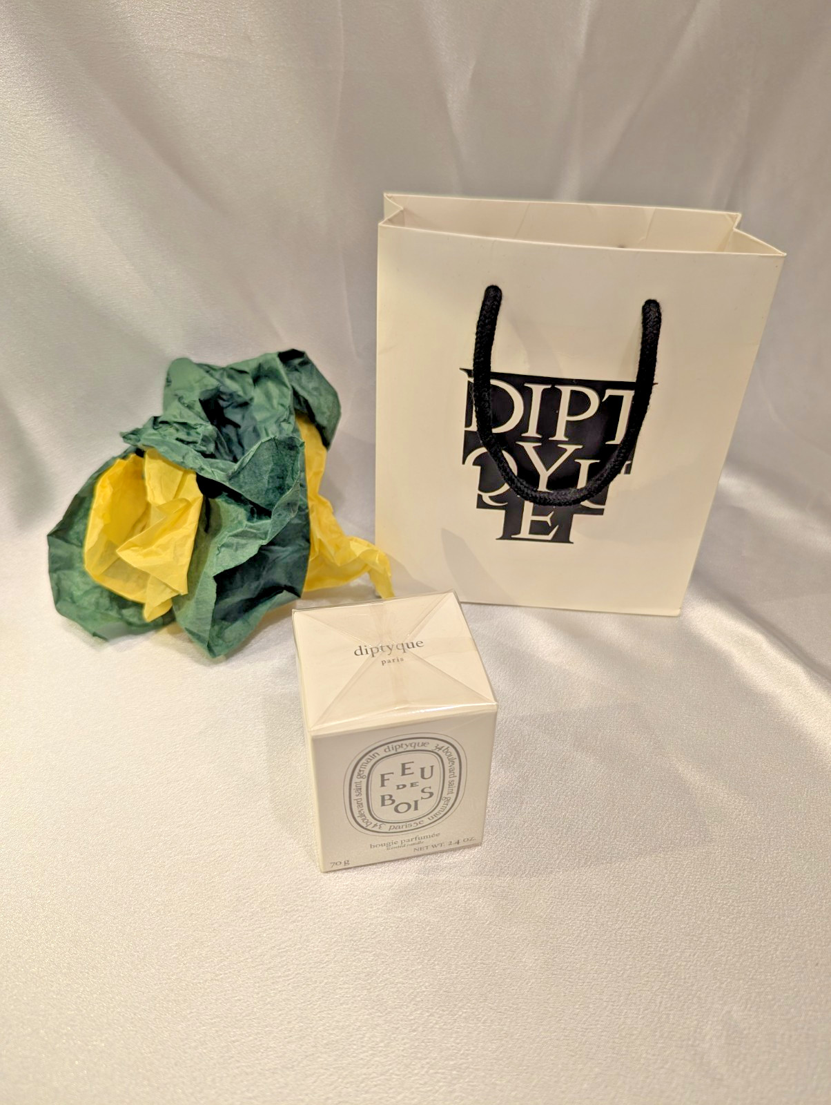 Diptyque Feu de Bois Scented Candle 70g/2.4oz NIB Sealed In Box w Gift Bag!!