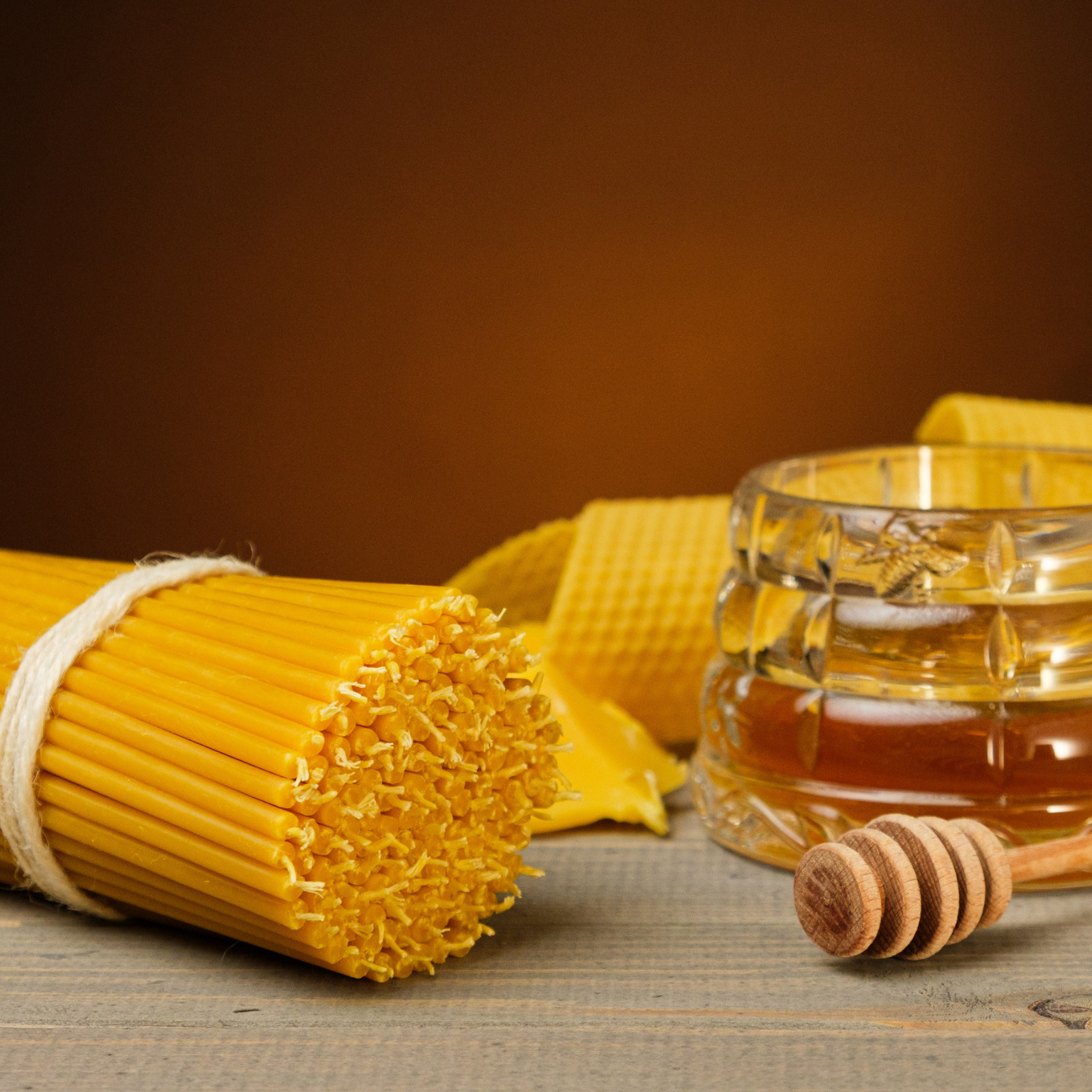 Pure Beeswax Candles 6.3″ Thin Taper 0.2″ Church Orthodox Bulk 200 Pack