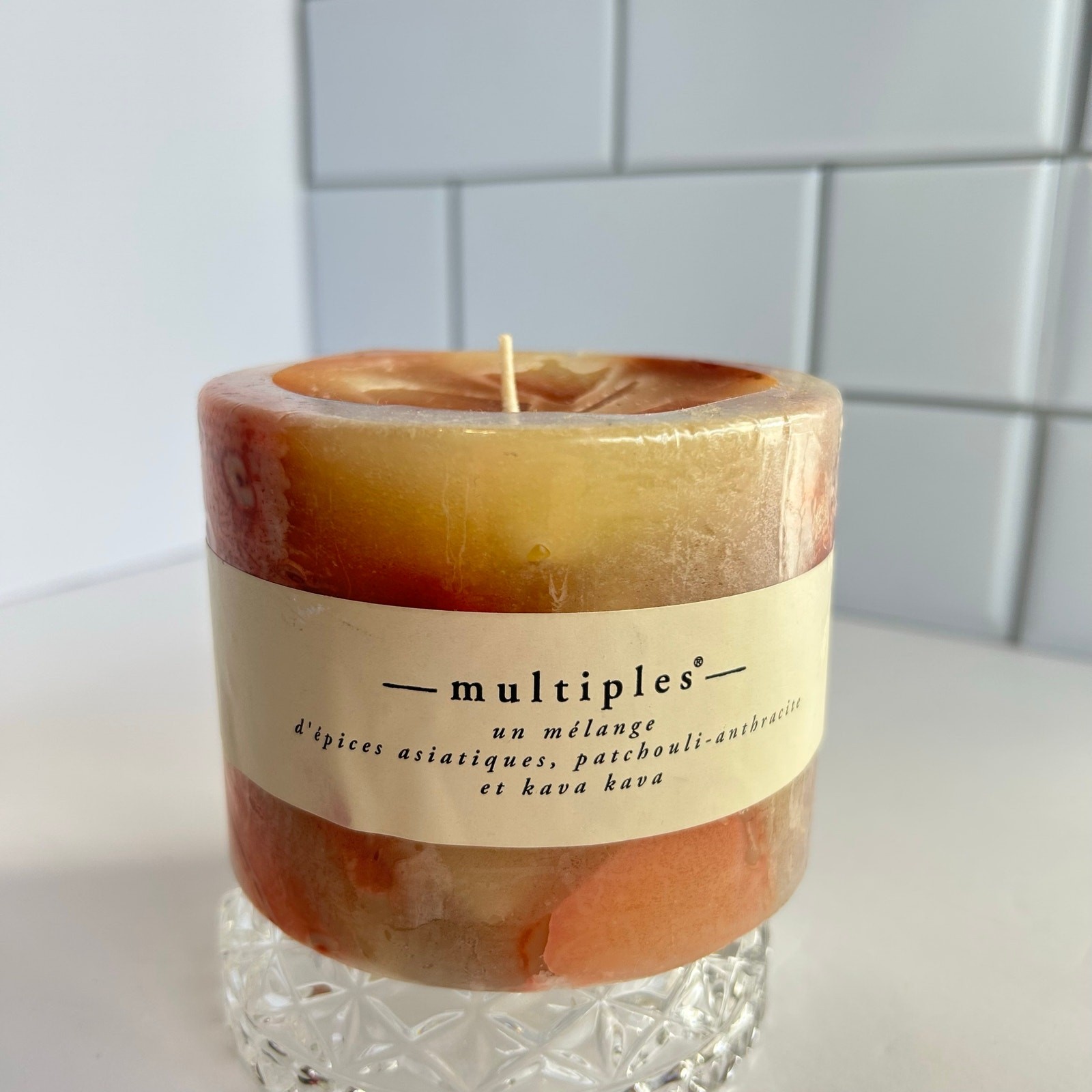 Pier 1 Multiples Patchouli Amber Asian Spice 4×3 Candle New