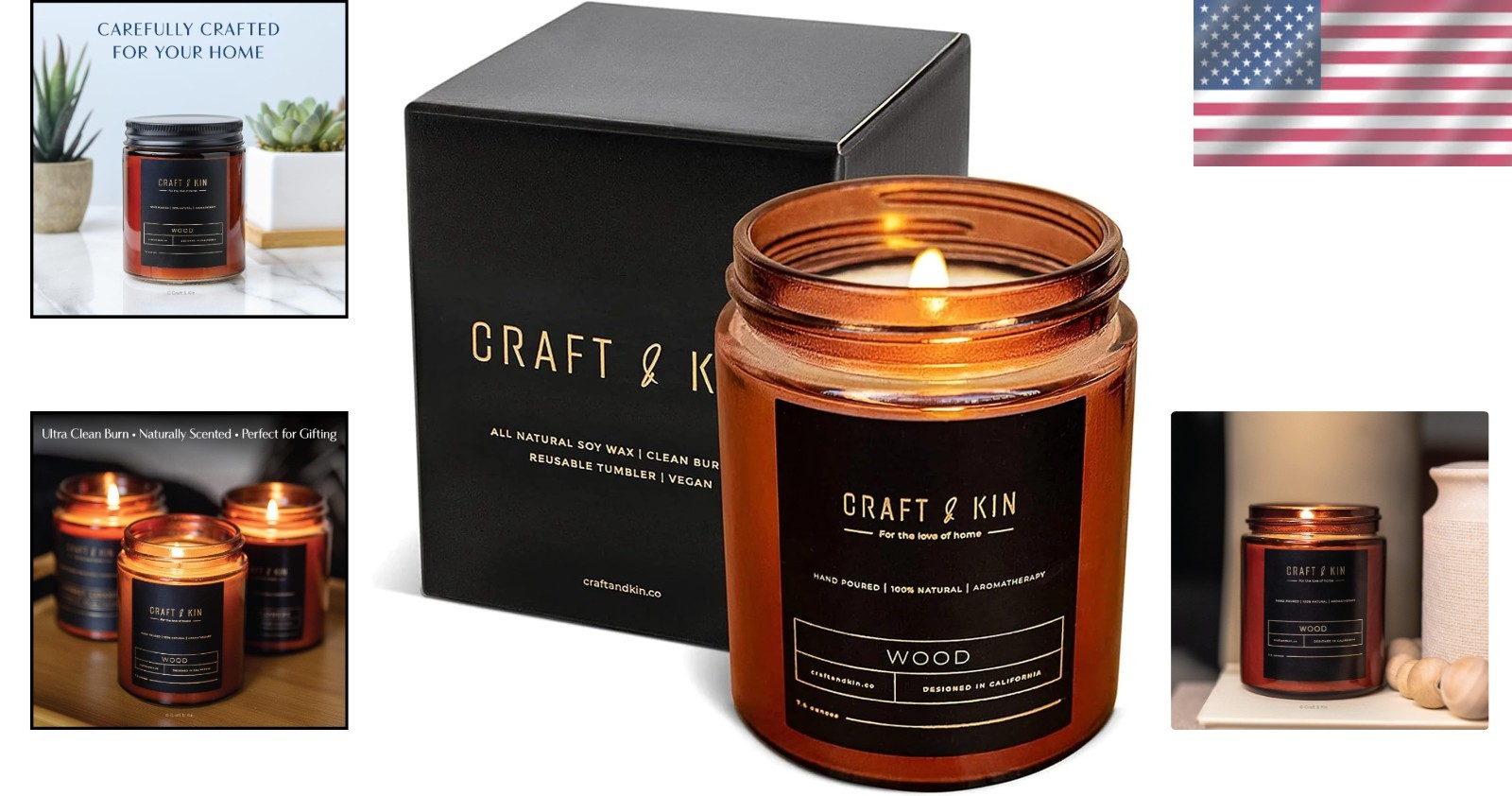 45-Hour Long Lasting Wood Scented Candle – Ideal Gift for Men’s Aromatherapy