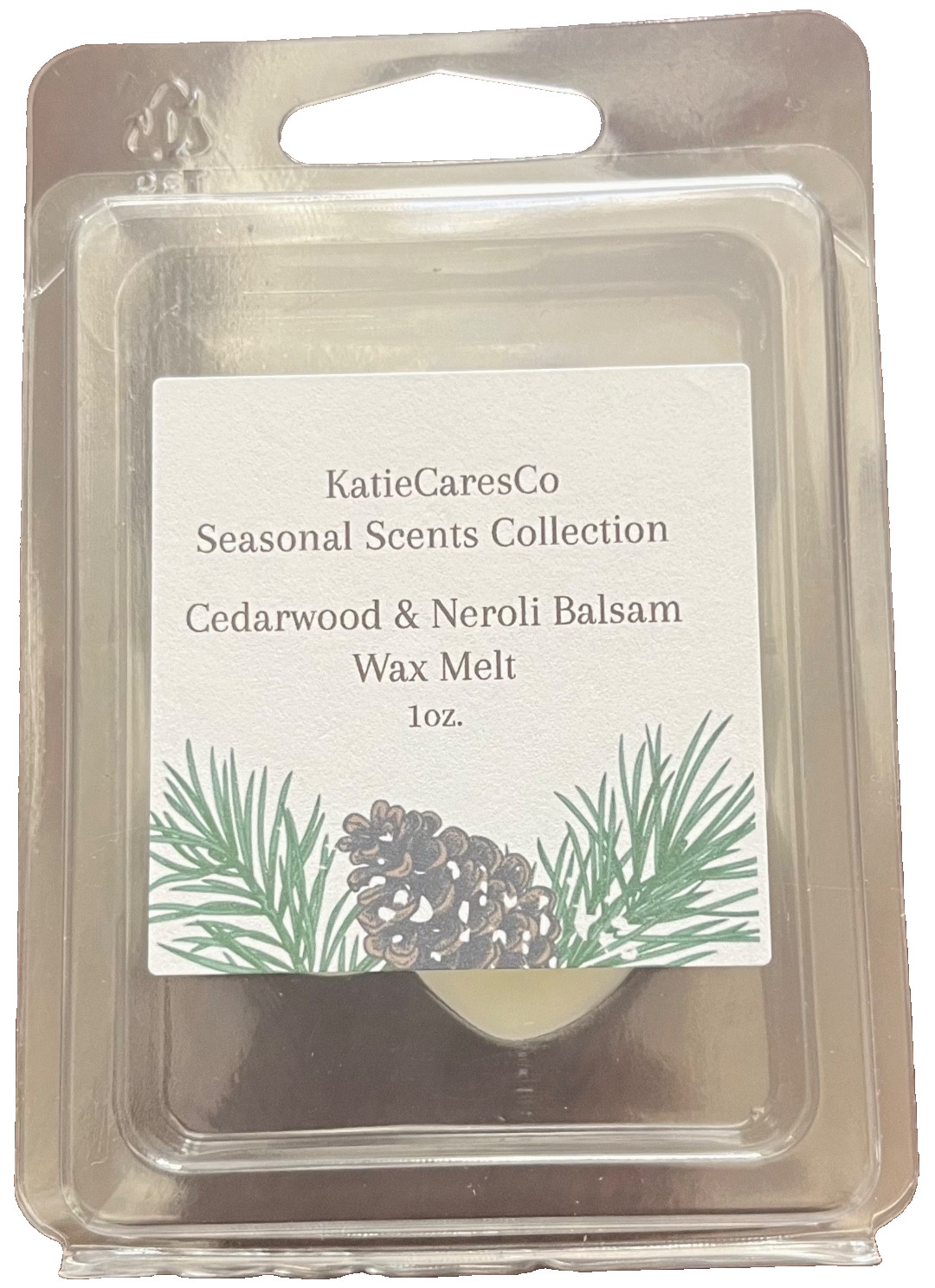 New Handmade Seasonal Scented Soy Blend Wax Melt Cedarwood & Neroli Balsam