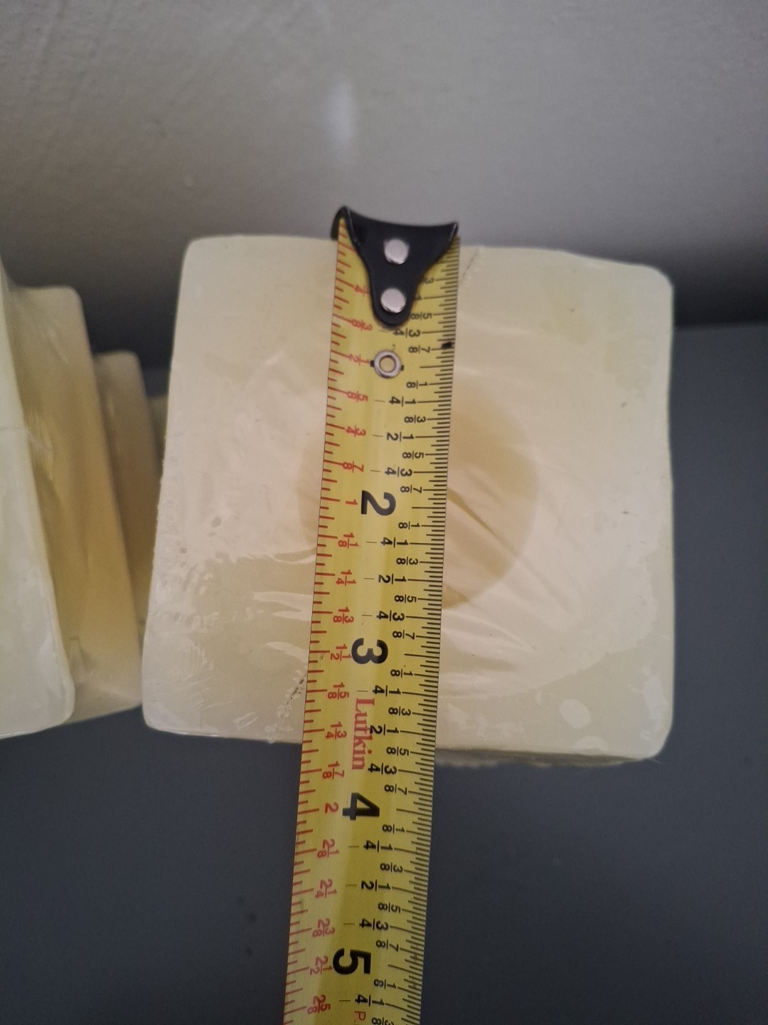 2 Flameless Candles New Yellow/Butter 6″x4″ Vanilla Scented Modern Abstract