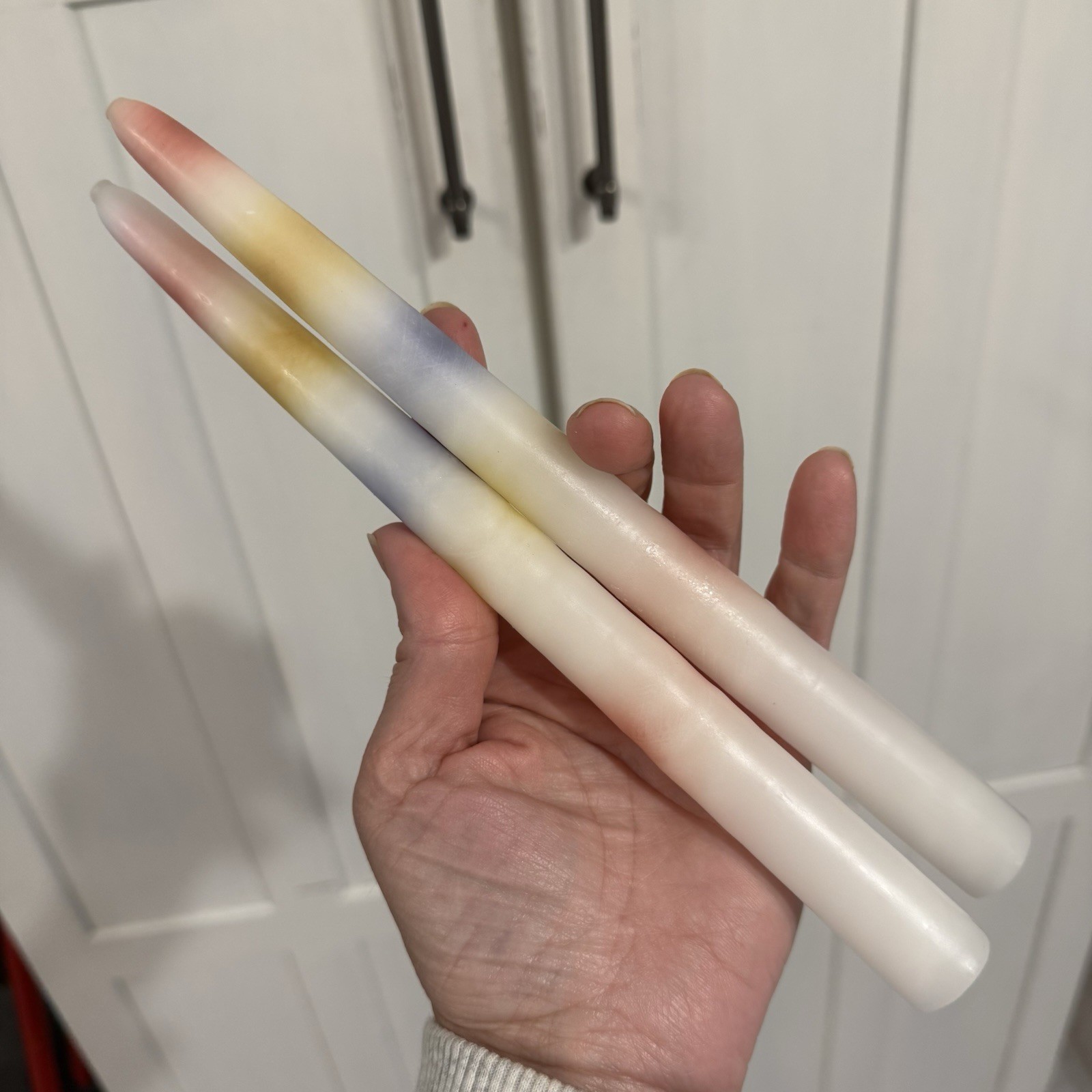 Multi Color Taper Drip Candles 3/4″ x 9 1/2″ Rainbow Colorful Boho USA