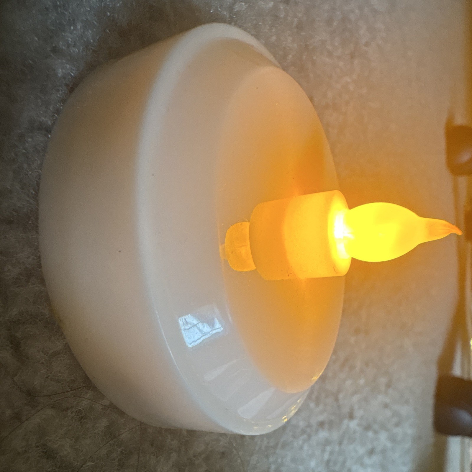 White LED Flameless Tealight Candle Flicker Flame Battery-Operated AAA 1pk