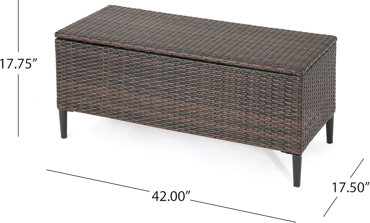 Rupert Outdoor Wicker Storage Unit, Multibrown