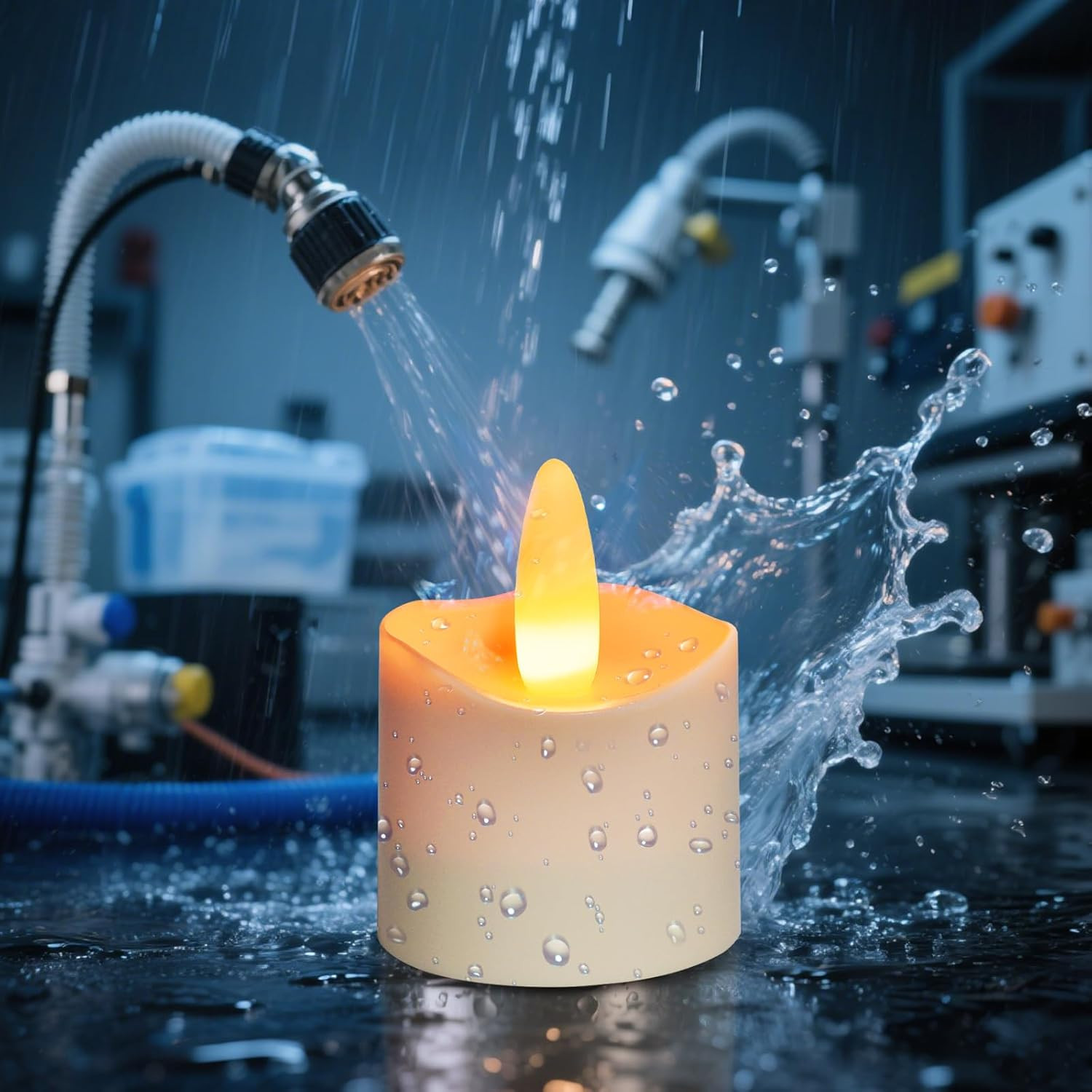 Flameless Candles with Remote Timer, 100+Hours Rechargeable Waterproof Battery O