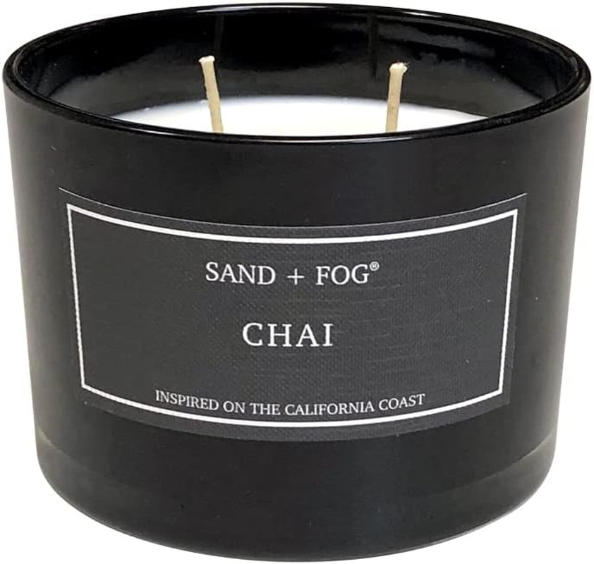 Sand + Fog Scented Candle – Chai – Additional Scents and Sizes – 100% Cotton Lea