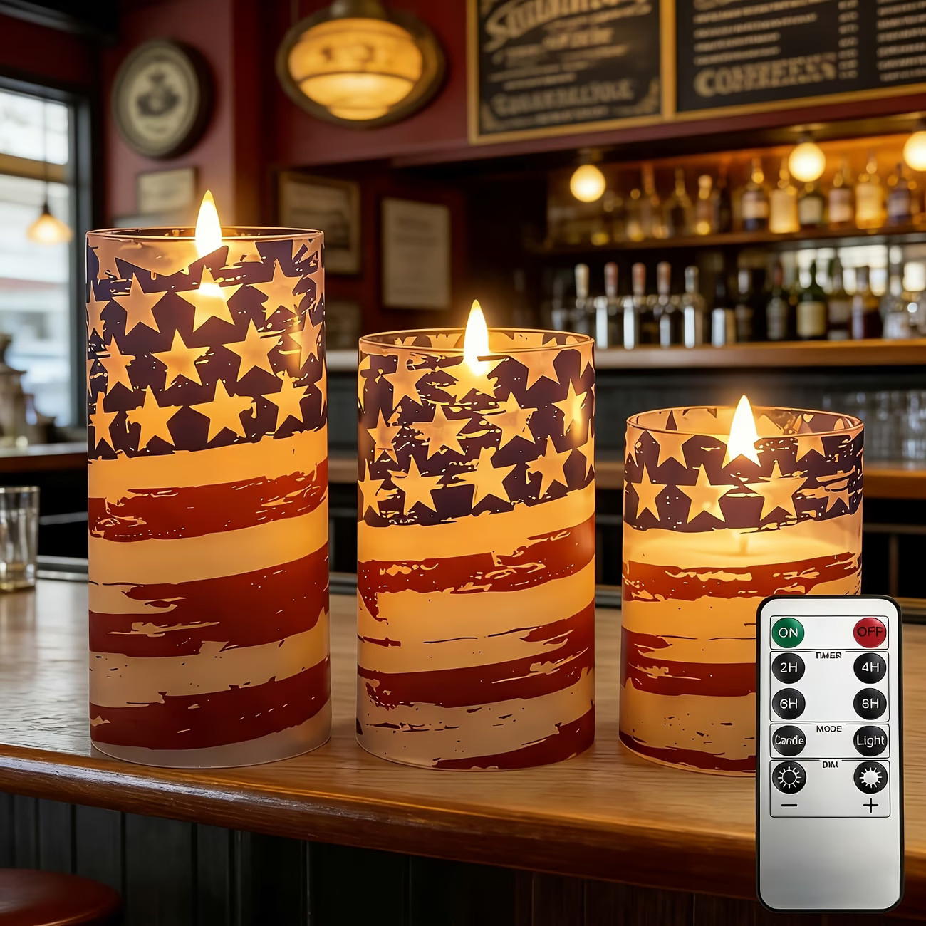LED Flameless Candles Wax Pillar Battery Operated Candle Remote Control Timer