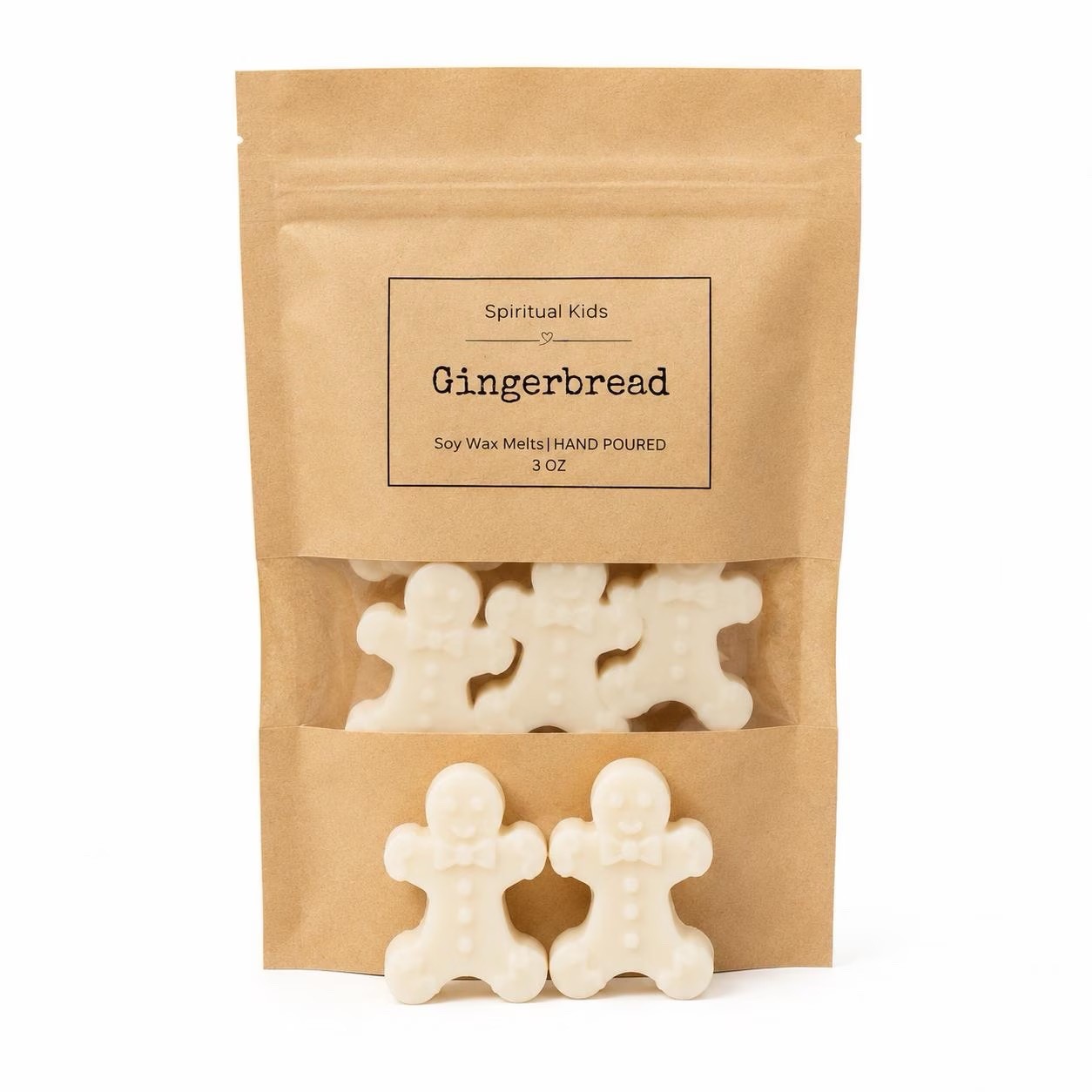 Gingerbread Shaped Soy Wax Melts 3.2oz | Food Scented | Holiday Scents |