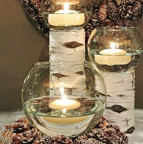3″ Inch Floating Ivory Candles Unscented Lot of 12 for Wedding, Party, Events