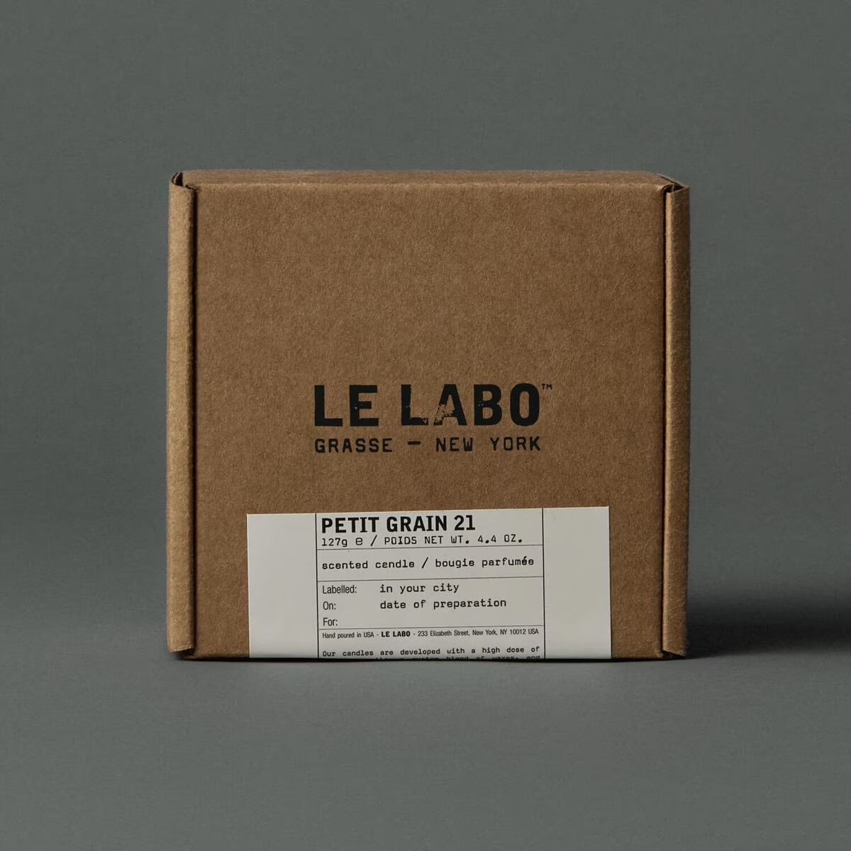 Le Labo Scented Candle PETIT GRAIN 21 – Size 4.4 Oz. / 127 g NEW