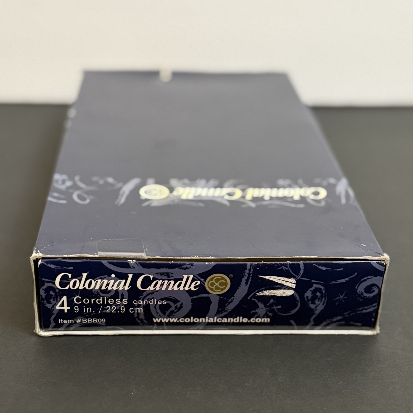 Colonial Candle CRANBERRY 9″ Cordless Candles Taper DINNER CANDLES Box of 3
