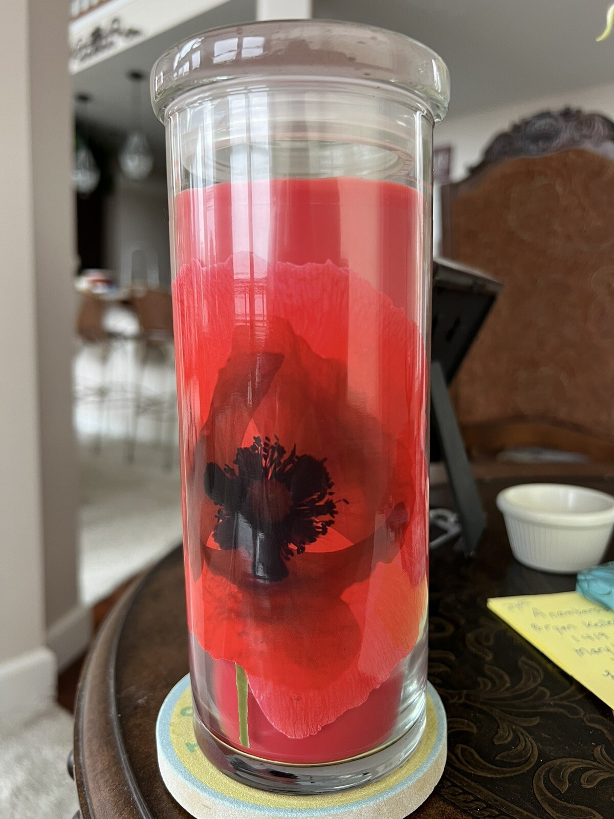 Yankee Candle Full Bloom Collection Ruby Red Poppy 20oz Pillar Jar DISCONTINUED