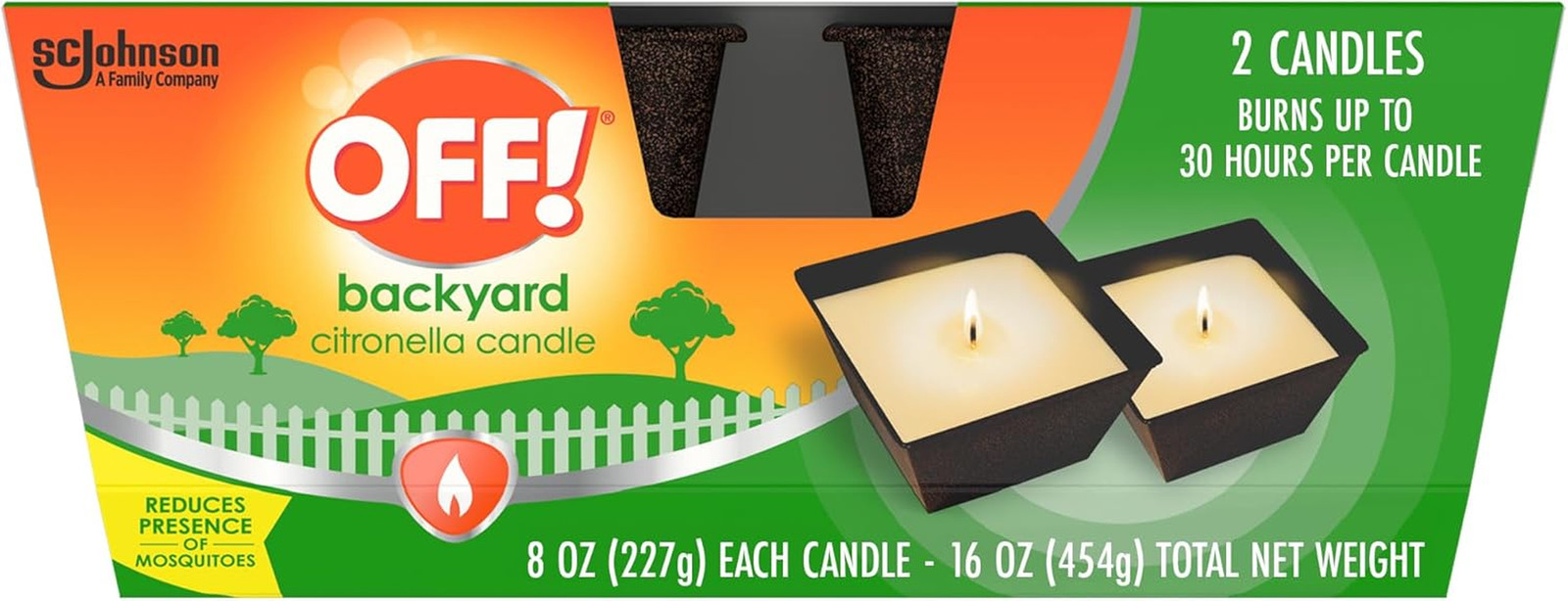 Backyard Citronella Scented Candle Ambiance Enhancing Centerpiece Burns for up