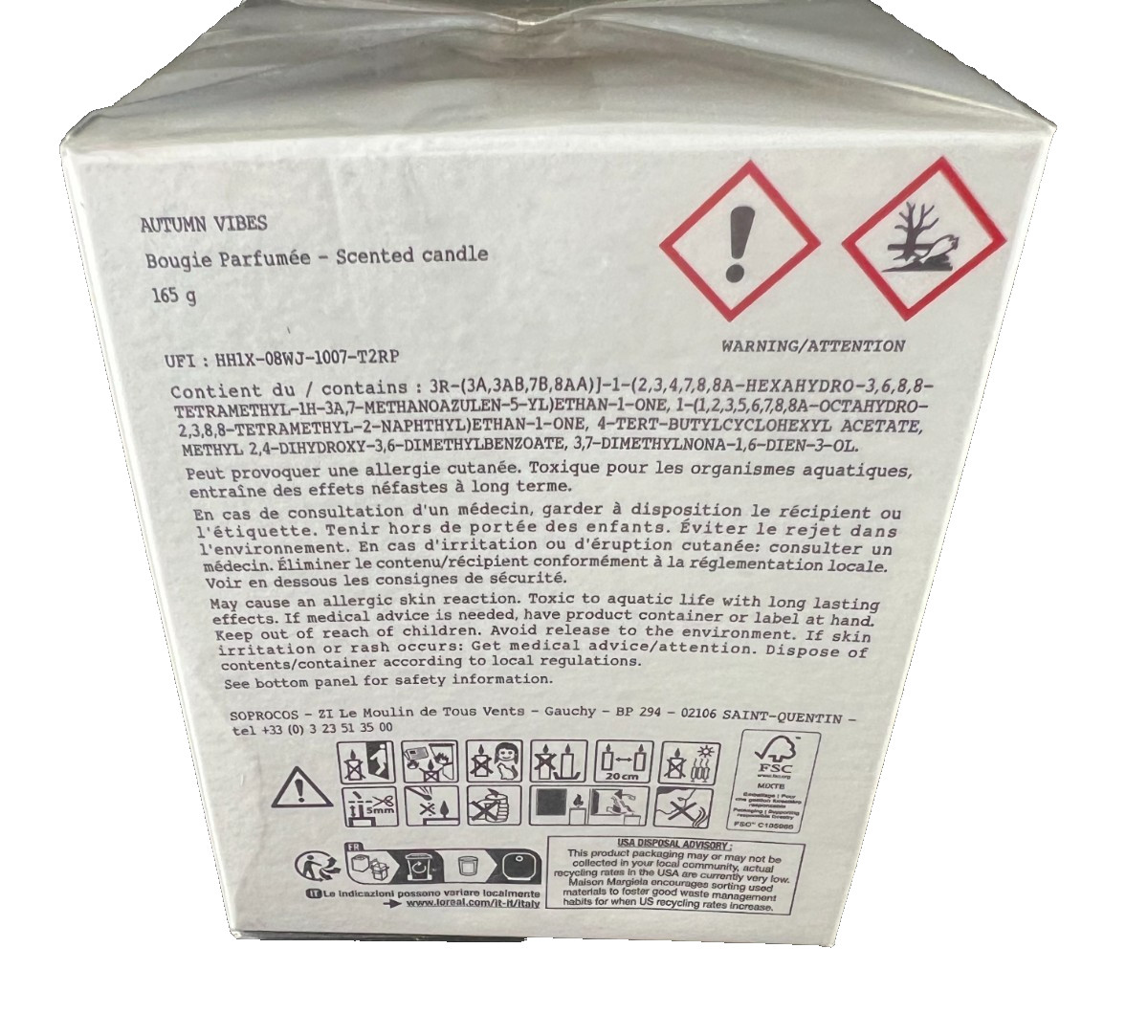 Maison Margiela Replica Scented Candle Autumn Vibes 5.82oz NEW IN SEALED BOX