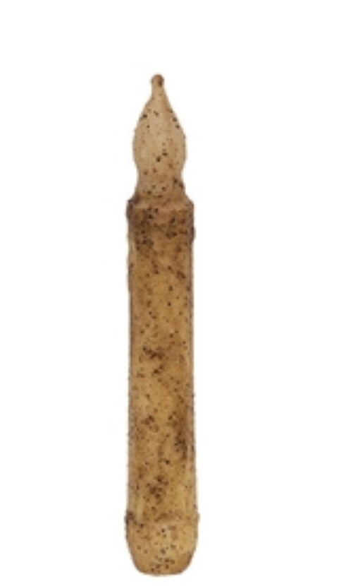 Burnt Ivory 6 Inch Taper Candle with 6 Hour Timer – No Base