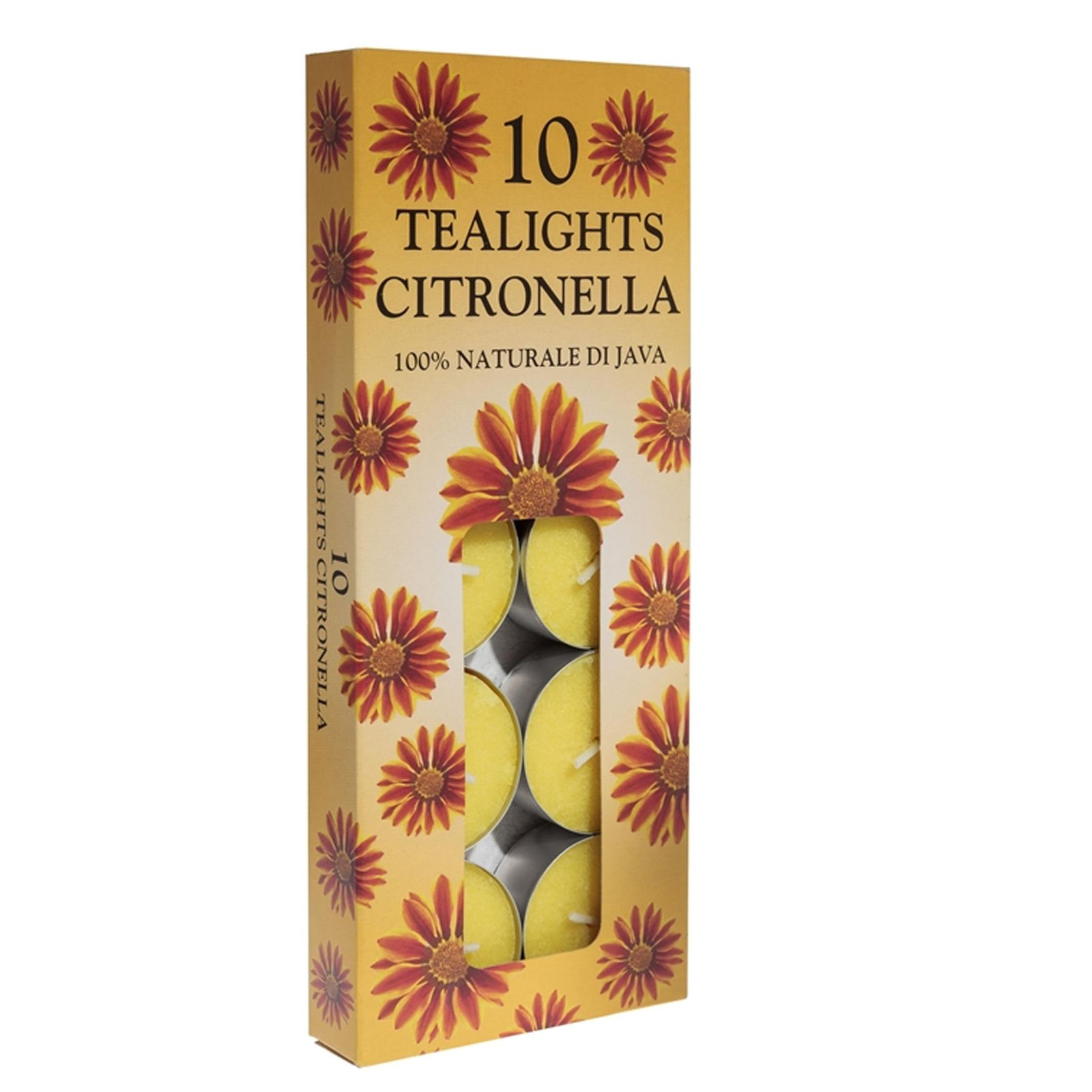 Price’s Citronella 10 Tealight Candles Indoor/Outdoor Use – Upto 4 Hours