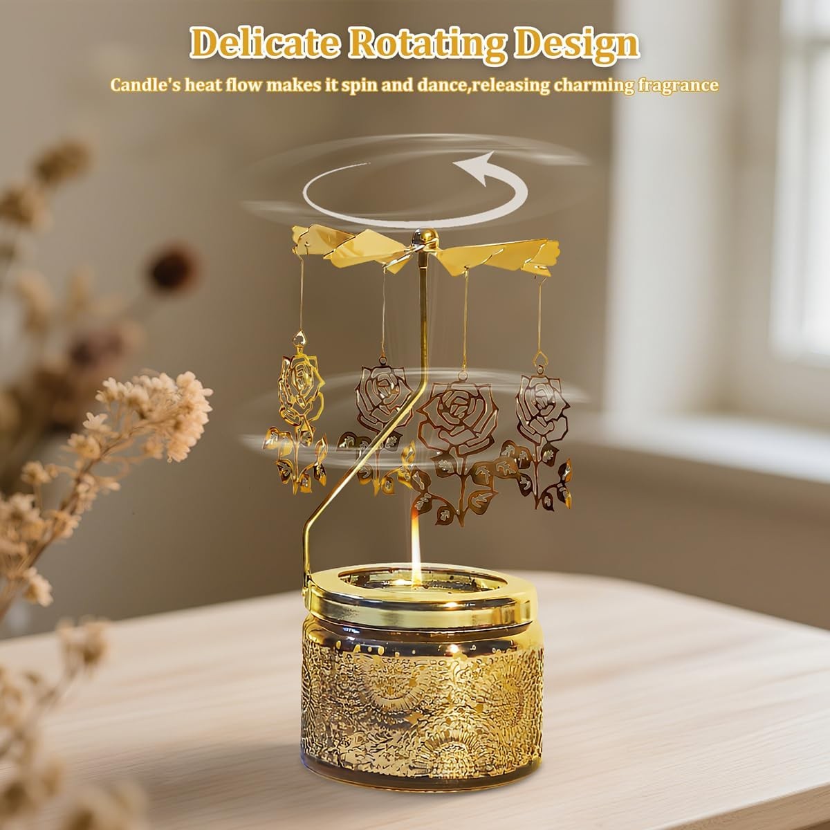 Elegant Butterfly Candle with Rotating Holder Box Set Gift For Women Home Decor