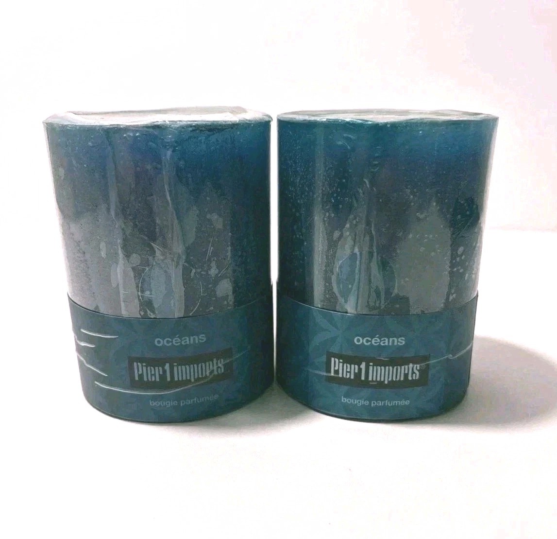 Pier 1 Imports Oceans Scented Candle 3×4 Inch Lot of 2 New Sealed Candles