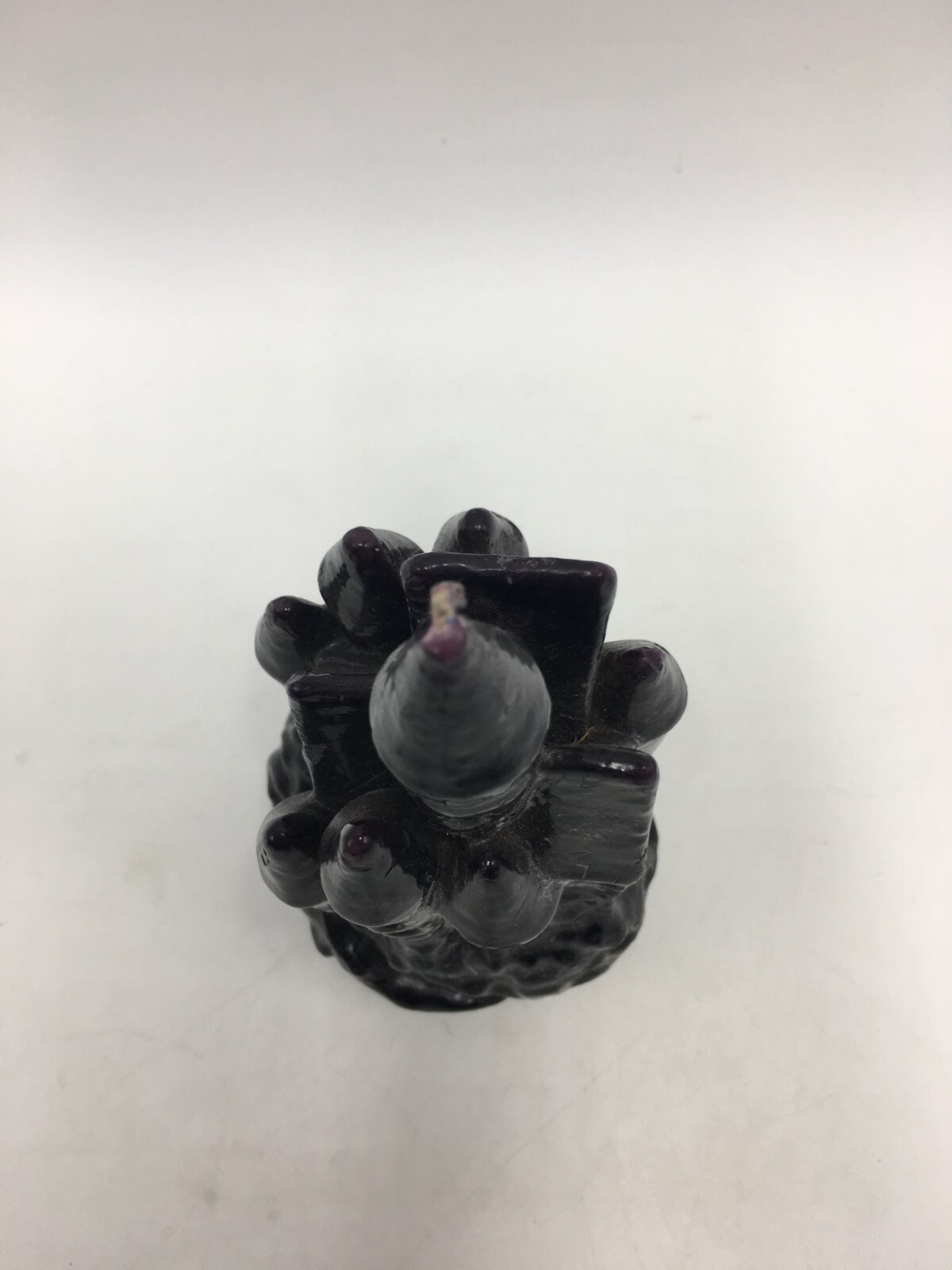 Purple Castle Candle Art Sculpture – Gothic Decor 8″ Tall