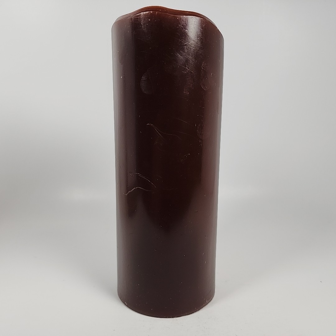 Luminara 8” Dark Brown Real-Flame Effect Candle w/Remote Control
