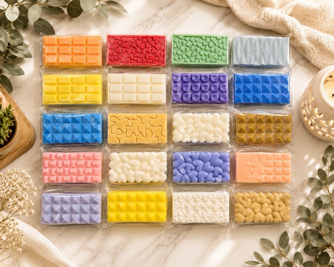 Wax Melt Samples-20 Scents-Wax Melt Mini Snap Bars-Candles-tarts Set J